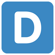 Indicador regional símbolo letra D Twitter Twemoji 14.0.