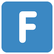 Letra do símbolo indicador regional F Twitter Twemoji 14.0.