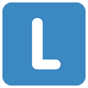 Lettera simbolo indicatore regionale L Twitter Twemoji 14.0.
