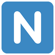 Letra do símbolo indicador regional N Twitter Twemoji 14.0.