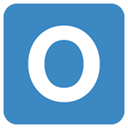 Lettera simbolo indicatore regionale O Twitter Twemoji 14.0.