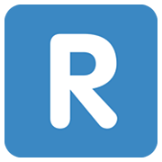 Lettera simbolo indicatore regionale R Twitter Twemoji 14.0.