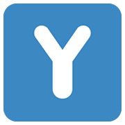 Symbole indicateur régional lettre Y Twitter Twemoji 14.0.