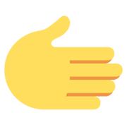Emoji 🫱 Mano Destra su Twitter Twemoji 14.0.
