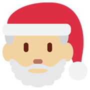 Weihnachtsmann: mittelhelle Hautfarbe Twitter Twemoji 14.0.