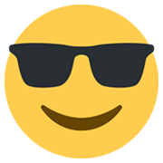 Emoji 😎 Faccina Con Sorriso E Occhiali Da Sole su Twitter Twemoji 14.0.