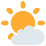 🌤️ Emoji Sonne hinter kleiner Wolke Twitter Twemoji 14.0.