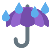 Émoji ☔ Parapluie Avec Gouttes De Pluie sur Twitter Twemoji 14.0.