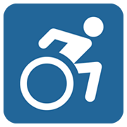 Emoji ♿ Simbolo Della Disabilità su Twitter Twemoji 14.0.