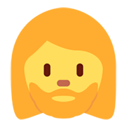 🧔‍♀️ Emoji Frau: Bart Twitter Twemoji 14.0.