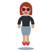 Emoji 🕴🏽‍♀️ La donna in giacca e cravatta levita: Carnagione Olivastra su Twitter Twemoji 14.0.
