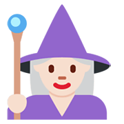 Emoji 🧙🏻‍♀️ Maga: Carnagione Chiara su Twitter Twemoji 14.0.