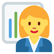 Emoji 👩‍💼 Impiegata su Twitter Twemoji 14.0.