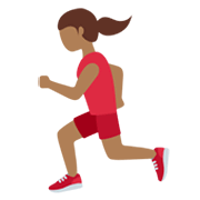 Mujer Corriendo: Tono De Piel Oscuro Medio Twitter Twemoji 14.0.