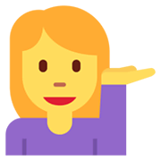 💁‍♀️ Emoji Empleada De Mostrador De Información en Twitter Twemoji 14.0.