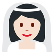👰🏻‍♀️ Emoji Frau in einem Schleier: helle Hautfarbe Twitter Twemoji 14.0.