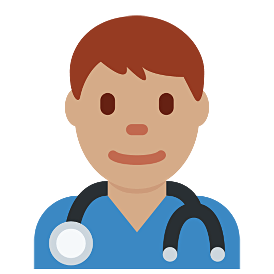 👨🏽‍⚕️ Emoji Profesional Sanitario Hombre: Tono De Piel Medio en Twitter Twemoji 15.0.