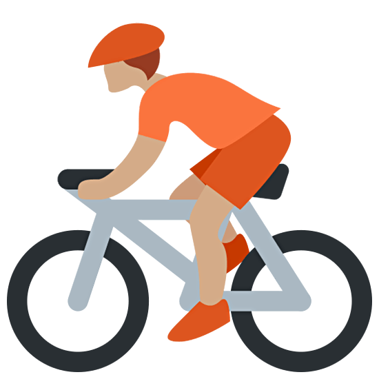 🚴🏽 Emoji Persona En Bicicleta: Tono De Piel Medio en Twitter Twemoji 15.0.
