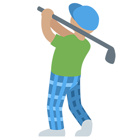 Émoji 🏌🏽‍♂️ Golfeur : Peau Légèrement Mate sur Twitter Twemoji 15.0.