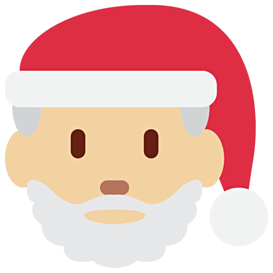 Émoji 🎅🏼 Père Noël : Peau Moyennement Claire sur Twitter Twemoji 15.0.