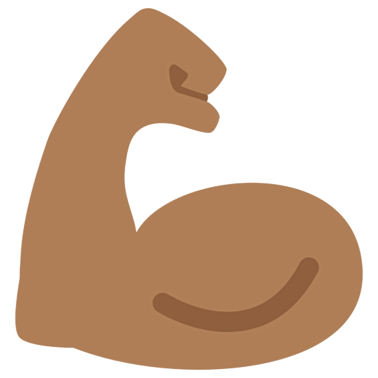 💪🏾 Emoji Bíceps: Pele Morena Escura na Twitter Twemoji 15.0.