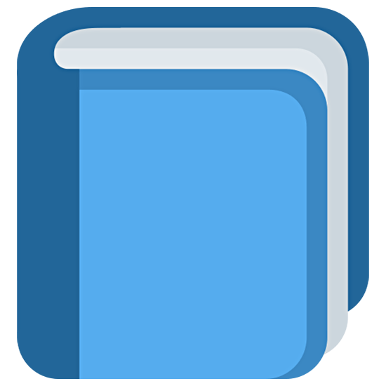 📘 Emoji blaues Buch Twitter Twemoji 15.0.