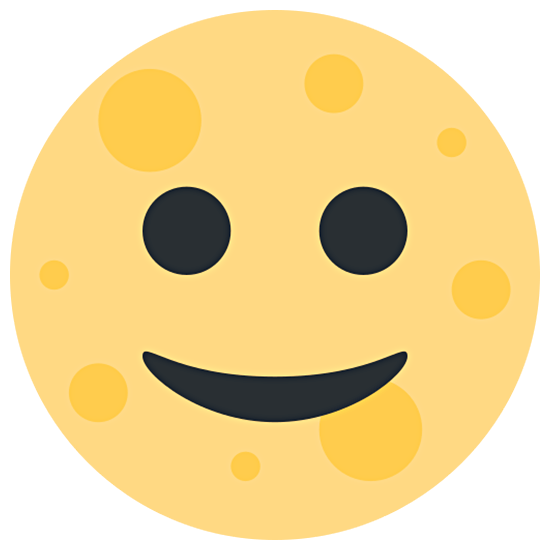 🌝 Emoji Vollmond mit Gesicht Twitter Twemoji 15.0.