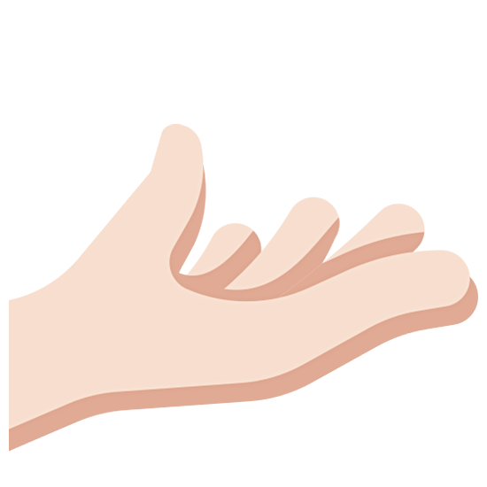 🫴🏻 Emoji Handfläche Nach Oben: helle Hautfarbe Twitter Twemoji 15.0.