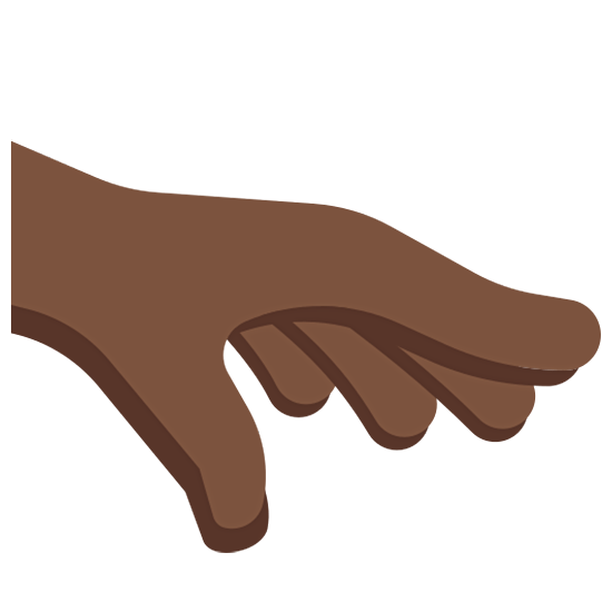 🫳🏿 Emoji Palma Da Mão Para Baixo: Pele Escura na Twitter Twemoji 15.0.