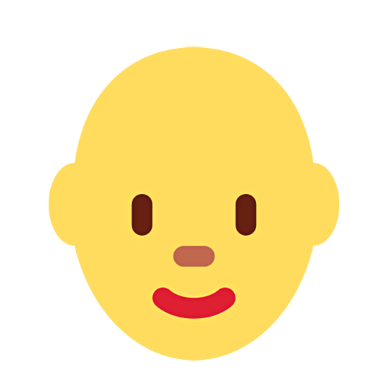👩‍🦲 Emoji Mujer: Sin Pelo en Twitter Twemoji 15.0.