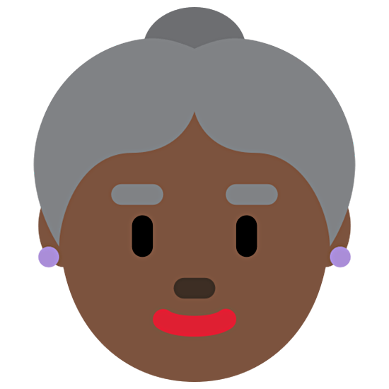 👵🏿 Emoji ältere Frau: dunkle Hautfarbe Twitter Twemoji 15.0.