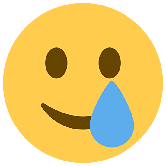🥲 Emoji lachendes Gesicht mit Träne Twitter Twemoji 15.0.