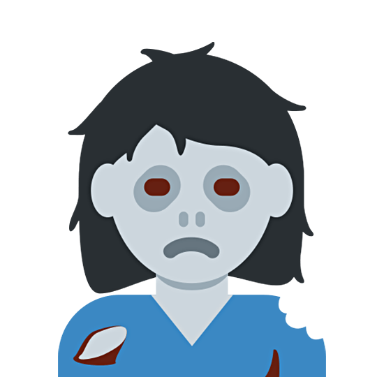 Emoji 🧟‍♀️ Zombie Donna su Twitter Twemoji 15.0.