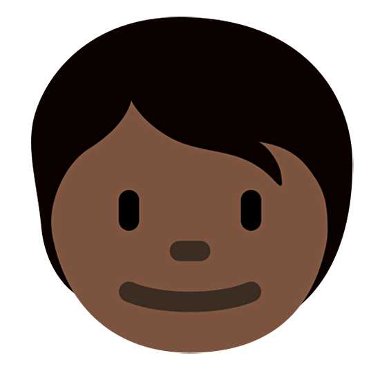 Emoji 🧒🏿 Bimbo: Carnagione Scura su Twitter Twemoji 15.0.