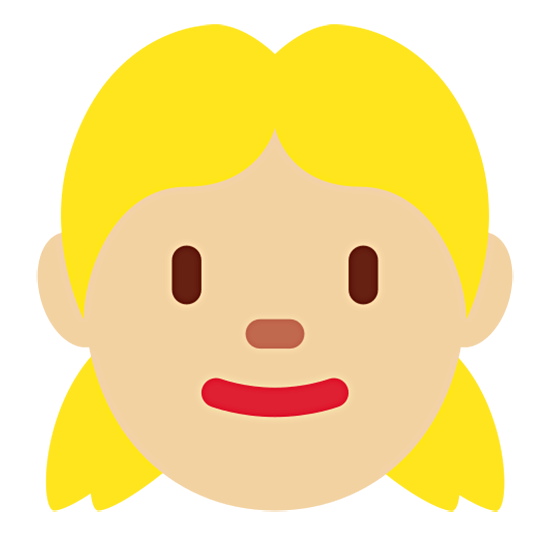 👧🏼 Emoji Niña: Tono De Piel Claro Medio en Twitter Twemoji 15.0.
