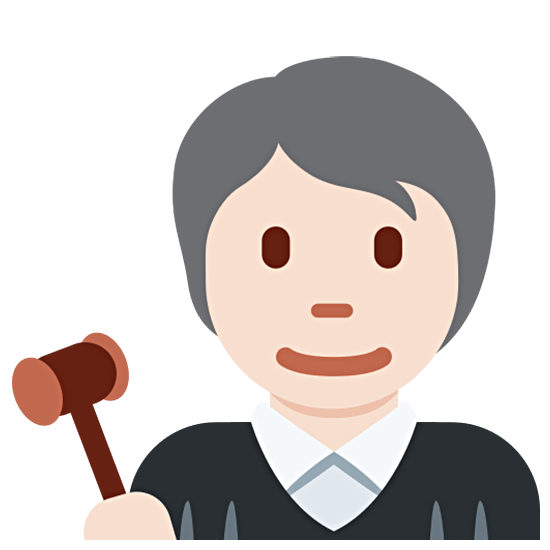 🧑🏻‍⚖️ Emoji Juiz No Tribunal: Pele Clara na Twitter Twemoji 15.0.