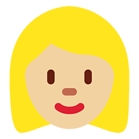 👩🏼 Emoji Mujer: Tono De Piel Claro Medio en Twitter Twemoji 15.0.