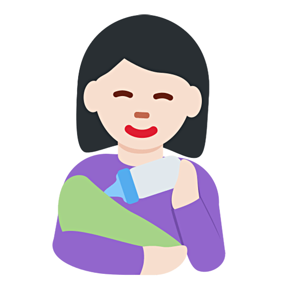 👩🏻‍🍼 Emoji stillende Frau: helle Hautfarbe Twitter Twemoji 15.0.