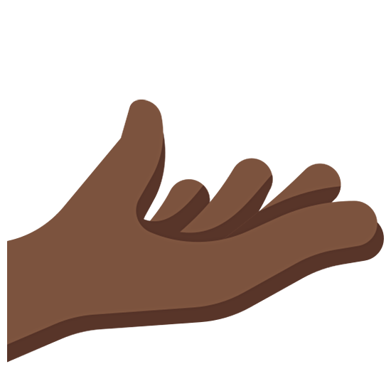 🫴🏿 Emoji Palma Para Cima Mão: Pele Escura na Twitter Twemoji 15.0.
