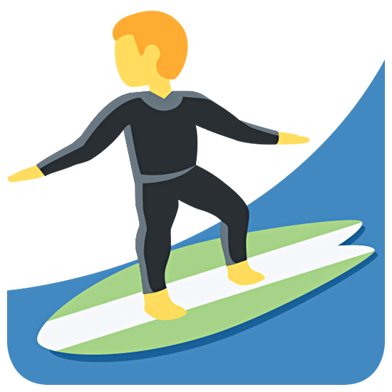 Emoji 🏄‍♂️ Surfista Uomo su Twitter Twemoji 15.0.