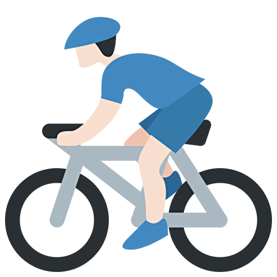 Émoji 🚴🏻‍♂️ Cycliste Homme : Peau Claire sur Twitter Twemoji 15.0.
