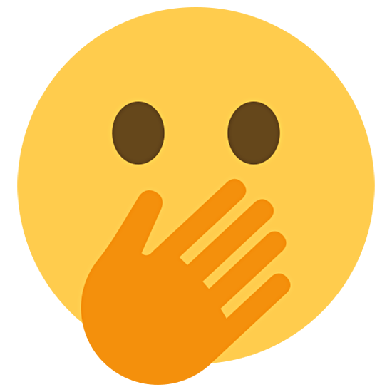 🫢 Emoji Gesicht Mit Offenen Augen Und Hand Über Den Mund Twitter Twemoji 15.0.