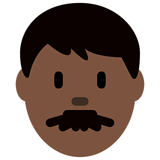 👨🏿 Emoji Hombre: Tono De Piel Oscuro en Twitter Twemoji 15.0.
