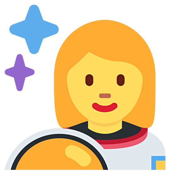 Émoji 👩‍🚀 Astronaute Femme sur Twitter Twemoji 15.0.