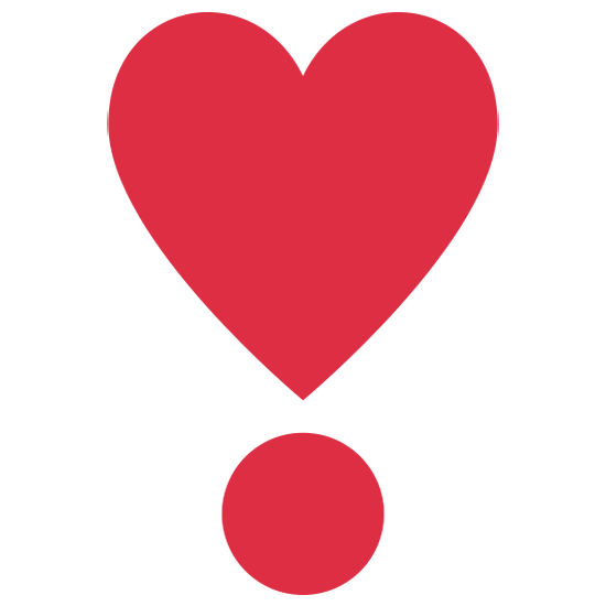 ❣️ Emoji Herz als Ausrufezeichen Twitter Twemoji 15.0.