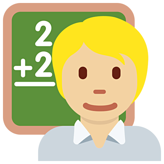 🧑🏼‍🏫 Emoji Lehrer(in): mittelhelle Hautfarbe Twitter Twemoji 15.0.
