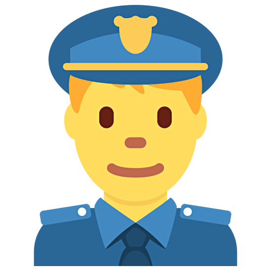 👮‍♂️ Emoji Policial Homem na Twitter Twemoji 15.0.