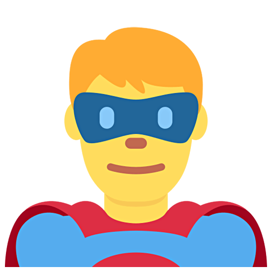 Émoji 🦸‍♂️ Super-héros Homme sur Twitter Twemoji 15.0.