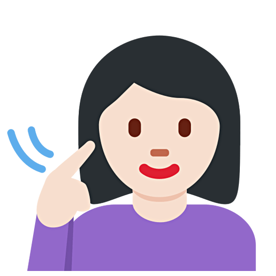 🧏🏻‍♀️ Emoji gehörlose Frau: helle Hautfarbe Twitter Twemoji 15.0.