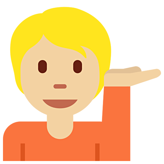 💁🏼 Emoji Infoschalter-Mitarbeiter(in): mittelhelle Hautfarbe Twitter Twemoji 15.0.